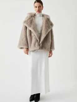 COMMENSE Oversized Collared Faux Fur Coat* Outerwear|Coats