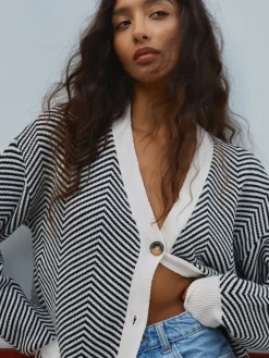 COMMENSE Oversized Herringbone Cardigan* Cardigans|Sweaters & Cardigans