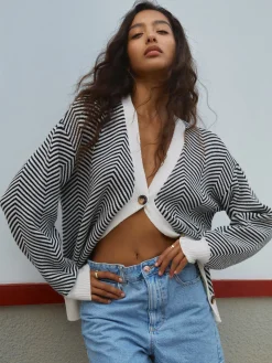 COMMENSE Oversized Herringbone Cardigan* Cardigans|Sweaters & Cardigans