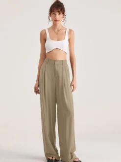 COMMENSE Oversized High Waisted Pleat Front Trousers* Wide Leg|Pants