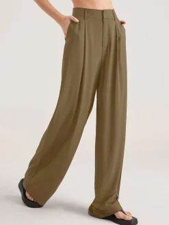COMMENSE Oversized High Waisted Pleat Front Trousers* Wide Leg|Pants
