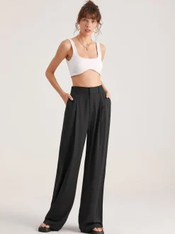 COMMENSE Oversized High Waisted Pleat Front Trousers* Wide Leg|Pants