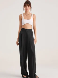 COMMENSE Oversized High Waisted Pleat Front Trousers* Wide Leg|Pants