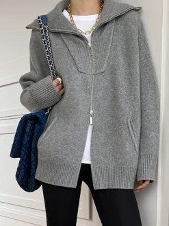 COMMENSE Oversized Open Collar Cardigan* Cardigans|Sweaters & Cardigans