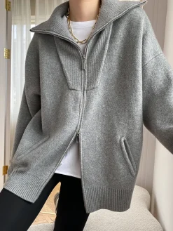 COMMENSE Oversized Open Collar Cardigan* Cardigans|Sweaters & Cardigans
