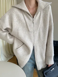 COMMENSE Oversized Open Collar Cardigan* Cardigans|Sweaters & Cardigans