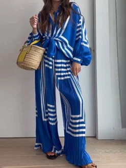 COMMENSE Oversized Print Vacation Pants Set* Pants Sets|Matching Sets