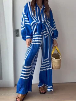 COMMENSE Oversized Print Vacation Pants Set* Pants Sets|Matching Sets