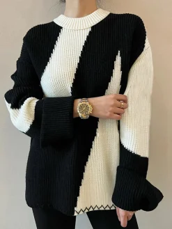 COMMENSE Oversized Zebrataur Sweater* Sweater Tops|Sweaters & Cardigans