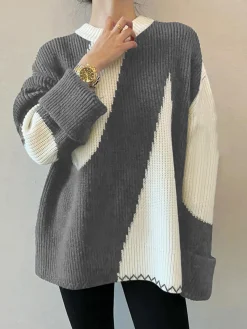 COMMENSE Oversized Zebrataur Sweater* Sweater Tops|Sweaters & Cardigans