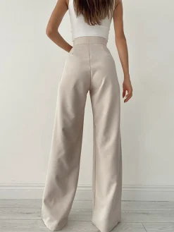 COMMENSE Palazzo Tied Wide Leg Dress Pants* Wide Leg|Pants
