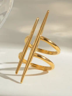 COMMENSE Parallel Bar Open Ring* Rings & Bracelets|Accessories