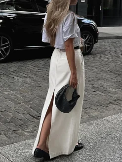 COMMENSE Parisian Slit Maxi Skirt* Skirts|Bottoms