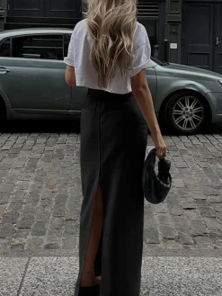 COMMENSE Parisian Slit Maxi Skirt* Skirts|Bottoms