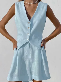 COMMENSE Paros Cover Up Two Piece Shorts Set* Shorts Sets|Shorts