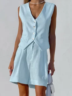 COMMENSE Paros Cover Up Two Piece Shorts Set* Shorts Sets|Shorts