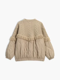 COMMENSE Patchwork Cable Knit Quilted Coat* Outerwear|Coats