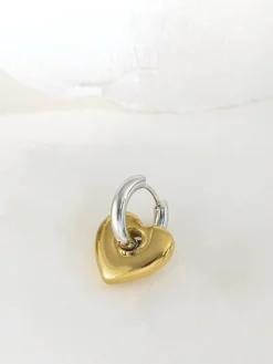 COMMENSE 1pc Contrast Heart Drop Earrings* Earrings