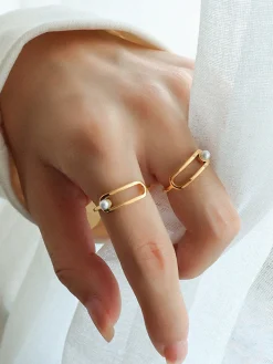 COMMENSE 1pc en Imitation Pearl Ring* Rings & Bracelets|Accessories