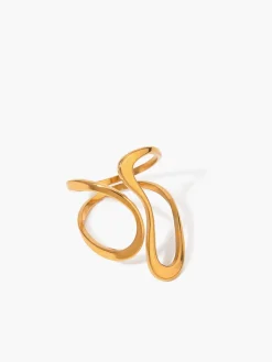 COMMENSE 1pc Irregular Whirl Open Ring* Rings & Bracelets|Accessories