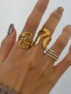 COMMENSE 1pc Irregular Open Ring* Rings & Bracelets|Accessories