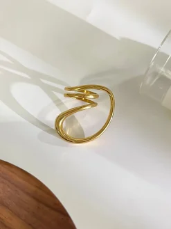 COMMENSE 1pc Irregular Spring Twist Ring* Rings & Bracelets|Accessories