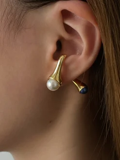 COMMENSE 1pc Stacking Pearl en Earring* Earrings|Accessories
