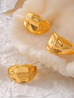 COMMENSE 1pc Tunnel Curved Open Ring* Rings & Bracelets|Accessories