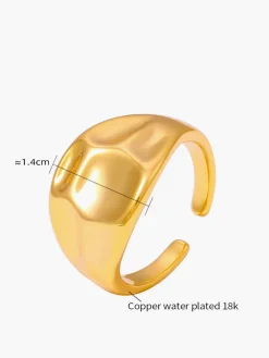 COMMENSE 1pc Tunnel Curved Open Ring* Rings & Bracelets|Accessories