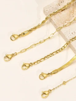COMMENSE 5pcs Geometric en Chain Bracelet* Rings & Bracelets|Accessories