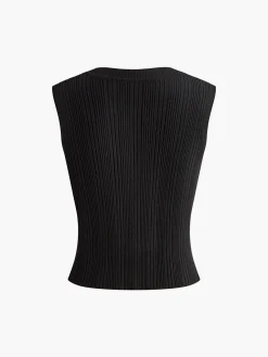 COMMENSE Pearl Beaded Stretch Sweater Vest* Sweater Vests|Sweaters & Cardigans