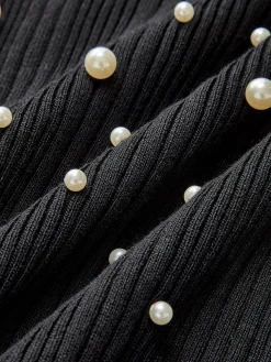 COMMENSE Pearl Beaded Stretch Sweater Vest* Sweater Vests|Sweaters & Cardigans