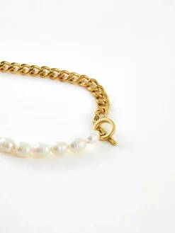 COMMENSE Pearl Chunky Chain Lariat Necklace* Necklaces|Accessories