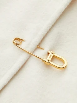 COMMENSE Pin-Detail Sleeveless Warm Dress* White Dresses|Casual Dresses