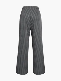 COMMENSE Pinstripe Pleated Wide-Leg Pants* Pants|Bottoms