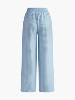 COMMENSE Pinstripe Wide-Leg Long Pants* Bottoms