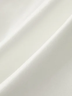 COMMENSE Piping Pleated Zipper Dress* White Dresses|Casual Dresses
