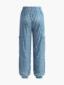 COMMENSE Plaid Ruffle Elastic Waist Pants Set* Pants Sets|Matching Sets