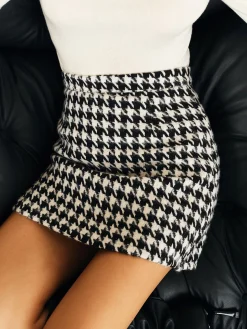 COMMENSE Plaid Tweed Mini Skirt* Skirts|Bottoms