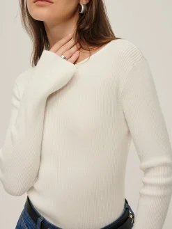 COMMENSE Plain Backless Button Sweater* Sweater Tops|Sweaters & Cardigans