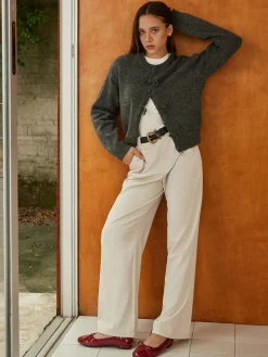 COMMENSE Plain Bow-Breasted Cardigan* Cardigans|Sweaters & Cardigans
