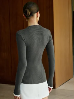 COMMENSE Plain Button Knit Cardigan* Cardigans|Sweaters & Cardigans
