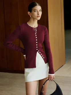 COMMENSE Plain Button Knit Cardigan* Cardigans|Sweaters & Cardigans