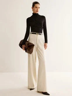 COMMENSE Plain Criss Cross Pleated T-Shirt* T-shirts|Tops