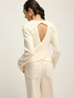 COMMENSE Plain Cutout Cozy Knit Top* Sweater Tops|Sweaters & Cardigans