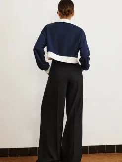 COMMENSE Plain Drawstring Wide-Leg Pants* Pants|Bottoms