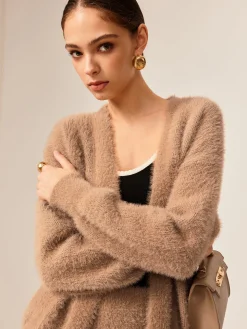 COMMENSE Plain Fuzzy Cozy Sweater Co-ords* Sweater Tops|Sweaters & Cardigans