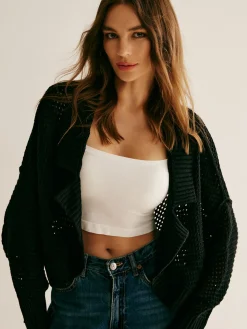 COMMENSE Plain Hollow Versatile Cardigan* Cardigans|Sweaters & Cardigans