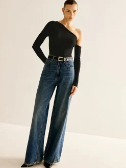 COMMENSE Plain One-Shoulder Knit Top* Sweater Tops|Sweaters & Cardigans
