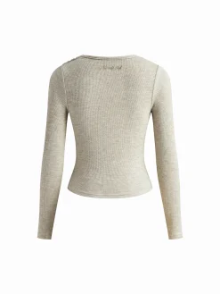 COMMENSE Plain Pleated Draped Knit Top* Sweater Tops|Sweaters & Cardigans